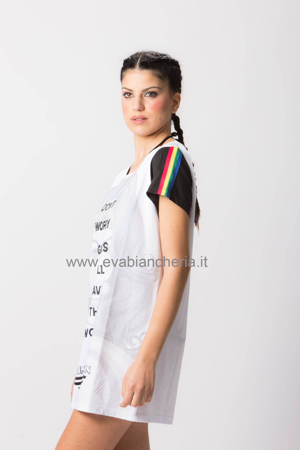 Abito corto Donna WONDER WOMAN 9881 Pepita - evabiancheria