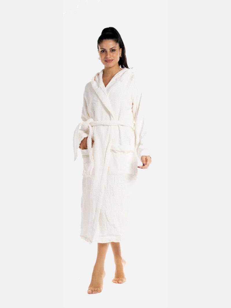 Accappatoio con cappuccio Bagno MINIMAL ACC Borbonese - evabiancheria