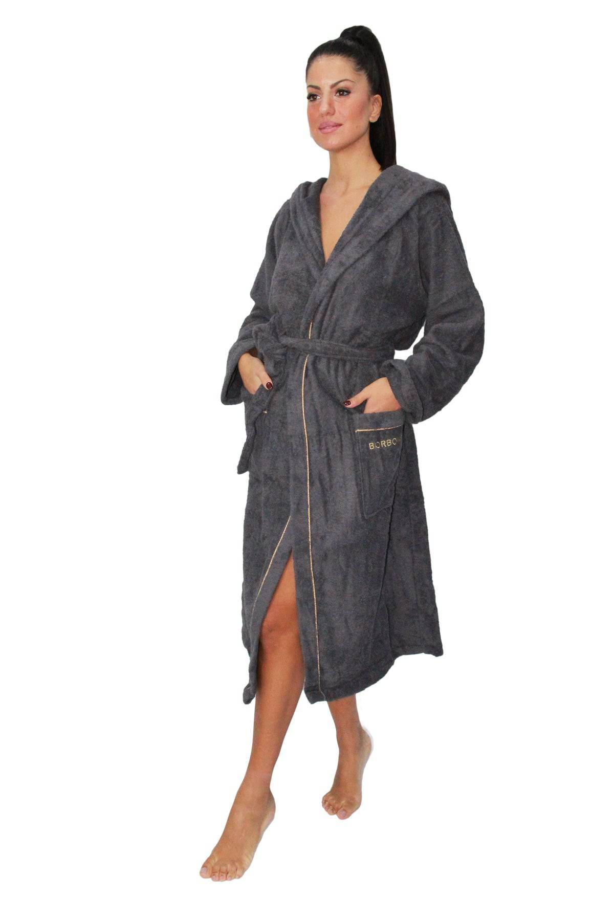 Accappatoio con cappuccio Biancheria FINE OP ACC Borbonese - evabiancheria