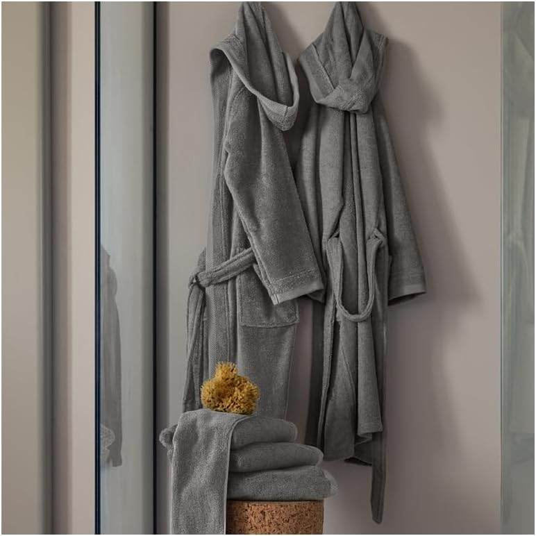 Accappatoio con cappuccio Biancheria Square Acc Fazzini - evabiancheria