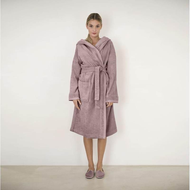 Accappatoio con cappuccio Biancheria Square Acc Fazzini - evabiancheria