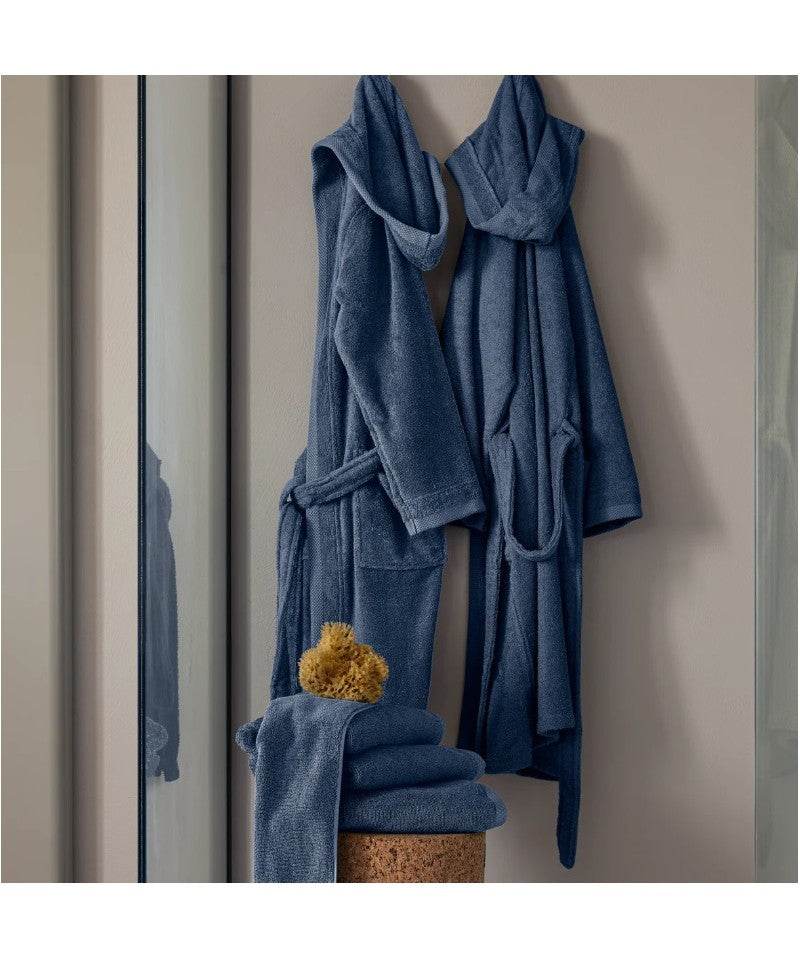 Accappatoio con cappuccio Biancheria Square Acc Fazzini - evabiancheria