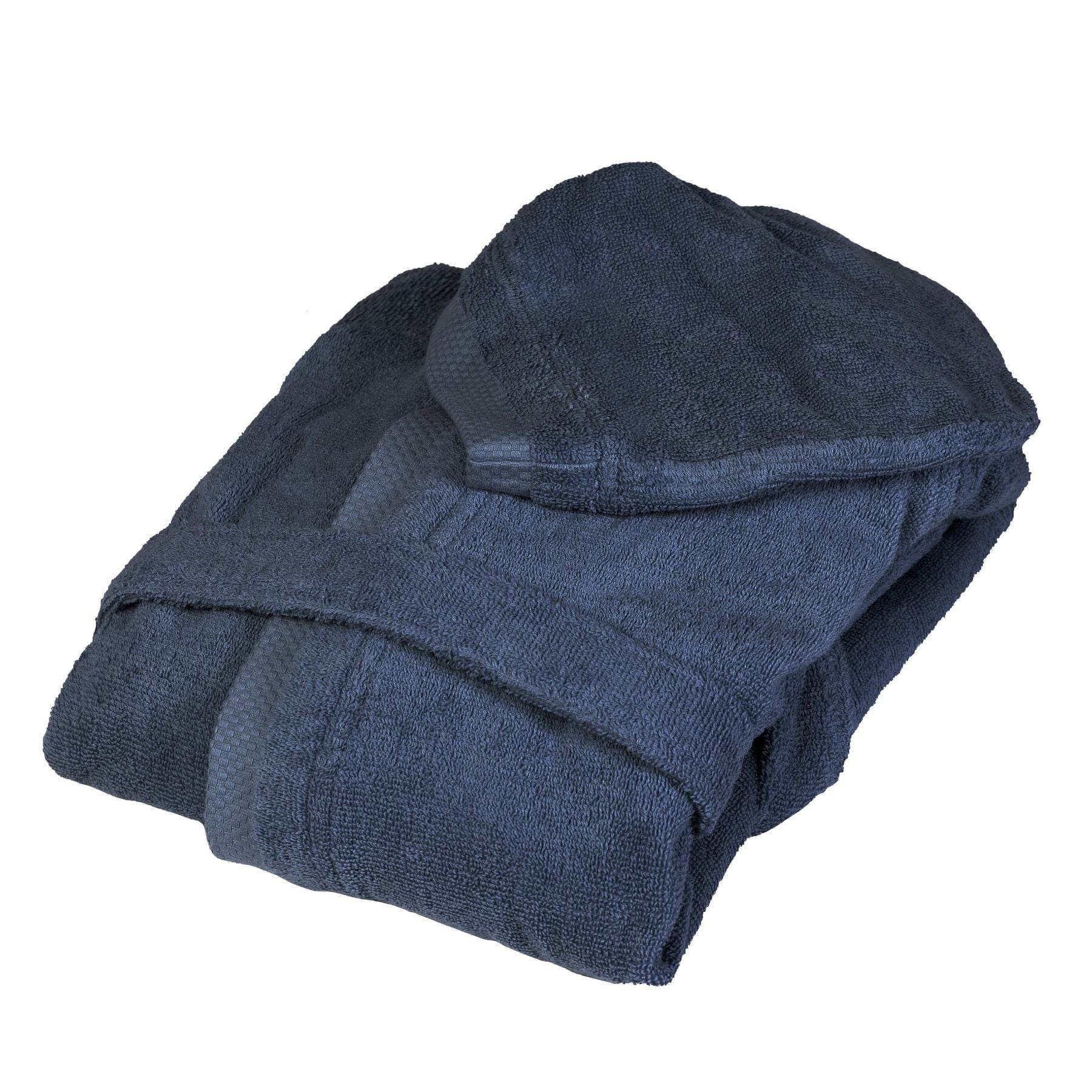 Accappatoio con cappuccio Biancheria Square Acc Fazzini - evabiancheria