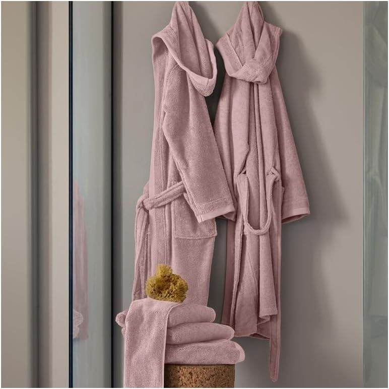 Accappatoio con cappuccio Biancheria Square Acc Fazzini - evabiancheria