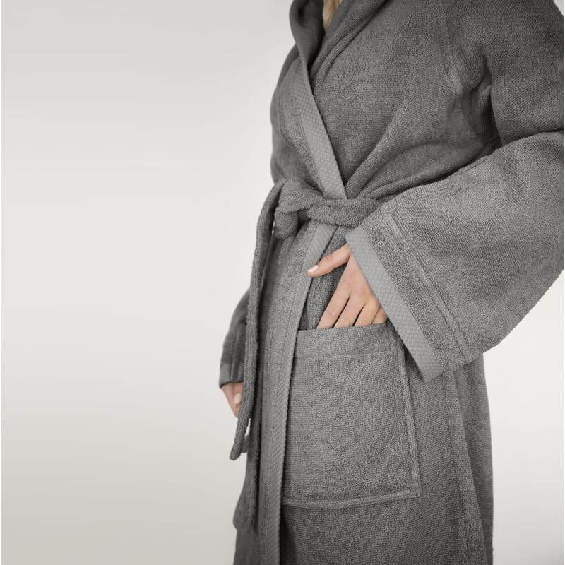 Accappatoio con cappuccio Biancheria Square Acc Fazzini - evabiancheria