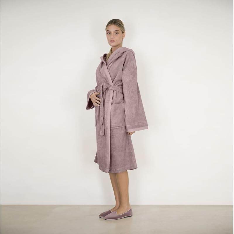 Accappatoio con cappuccio Biancheria Square Acc Fazzini - evabiancheria