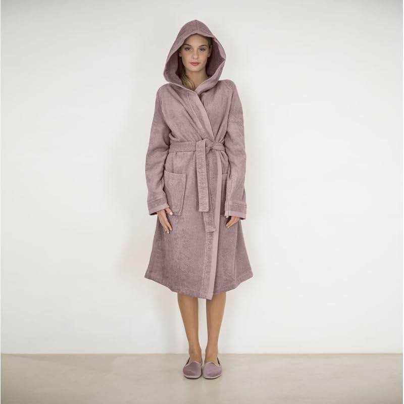 Accappatoio con cappuccio Biancheria Square Acc Fazzini - evabiancheria