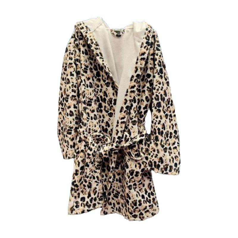 Accappatoio con cappuccio Donna Leopard Acc Lovely Shabby - evabiancheria