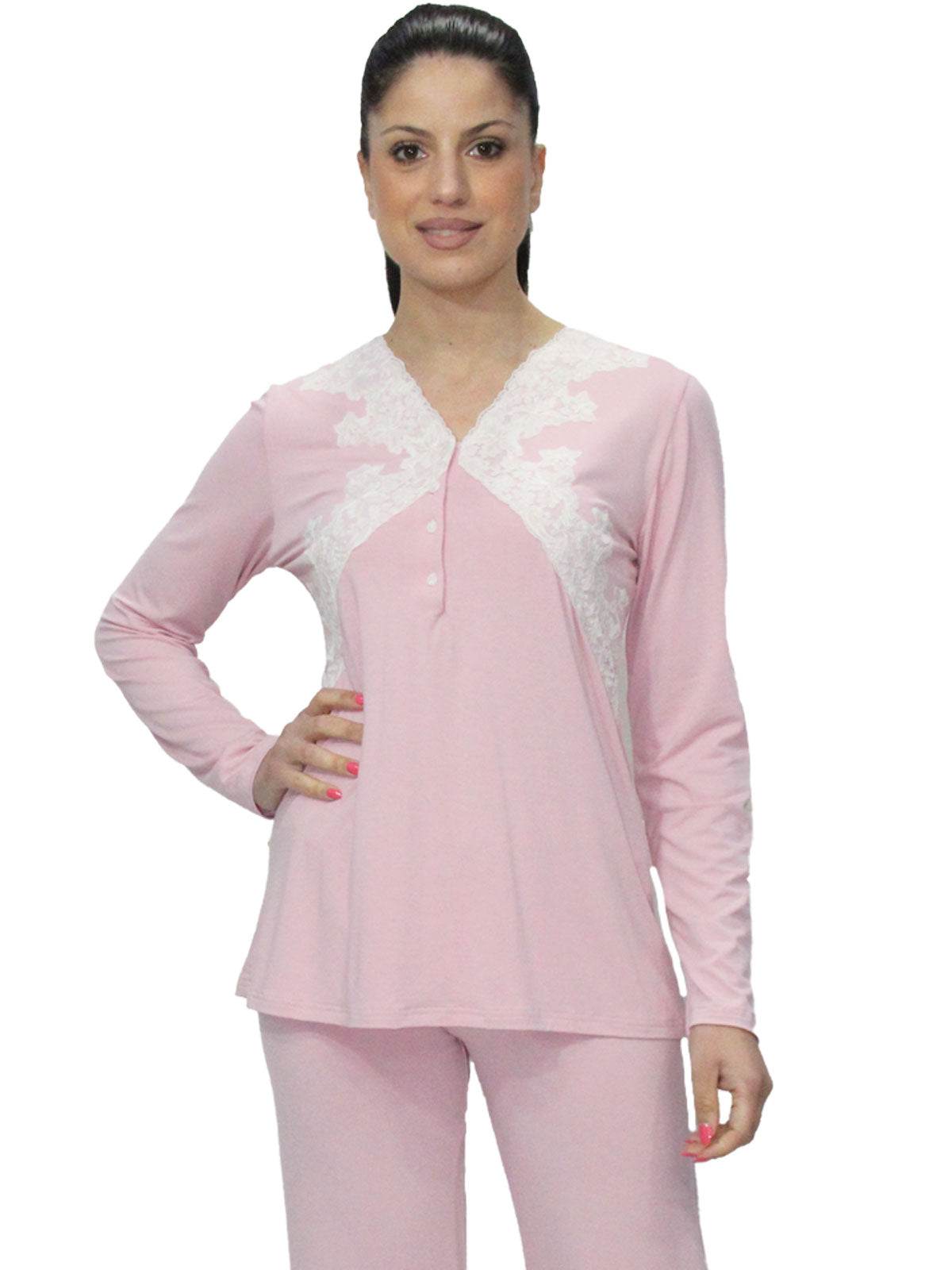 Pigiama Serafino Donna 6542 Clara Rossi Firenze - evabiancheria