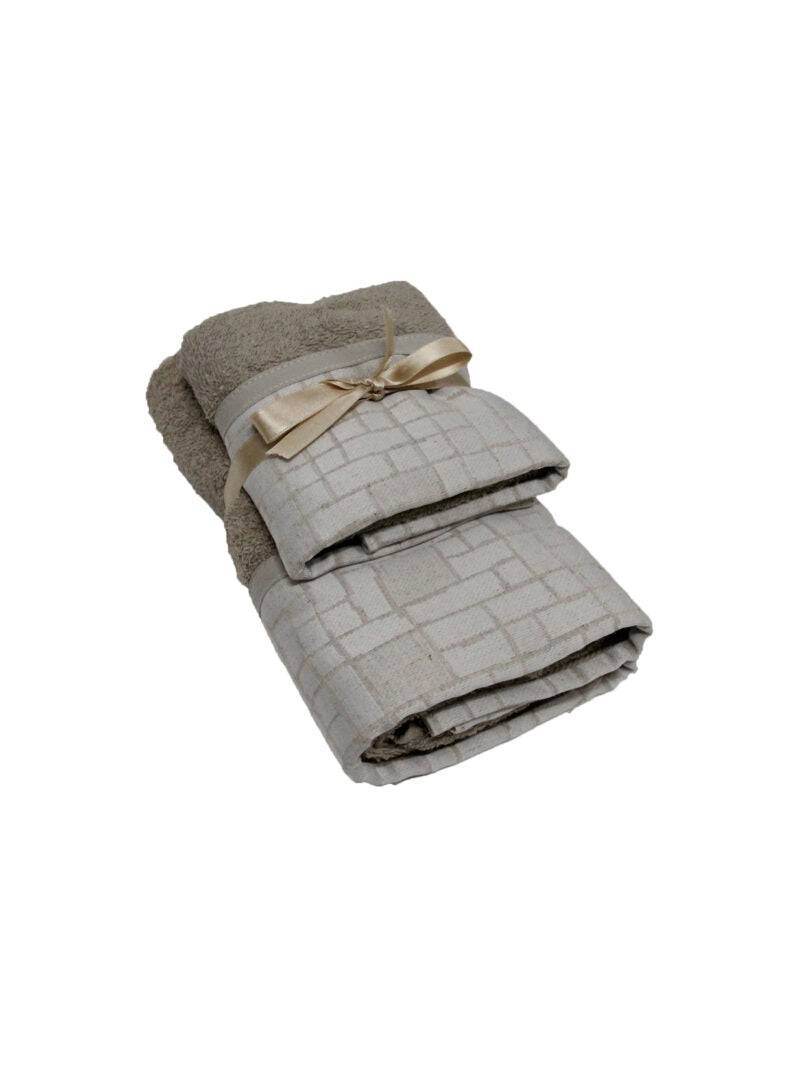 Asciugamani Coppia 1+1 Bagno CORDOVA 1 1 Helen - evabiancheria