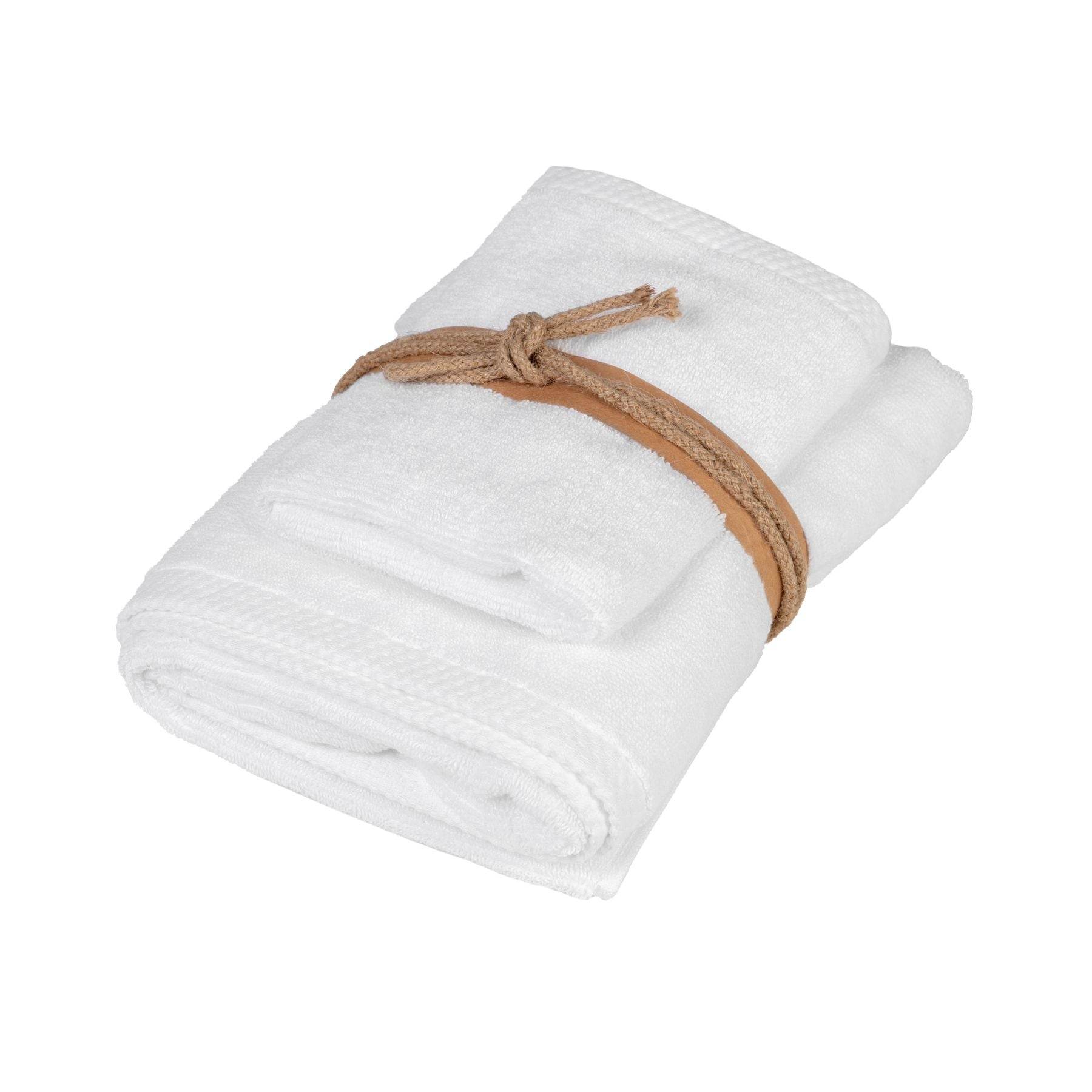 Asciugamani Coppia 1+1 Biancheria Square 1+1 Fazzini - evabiancheria