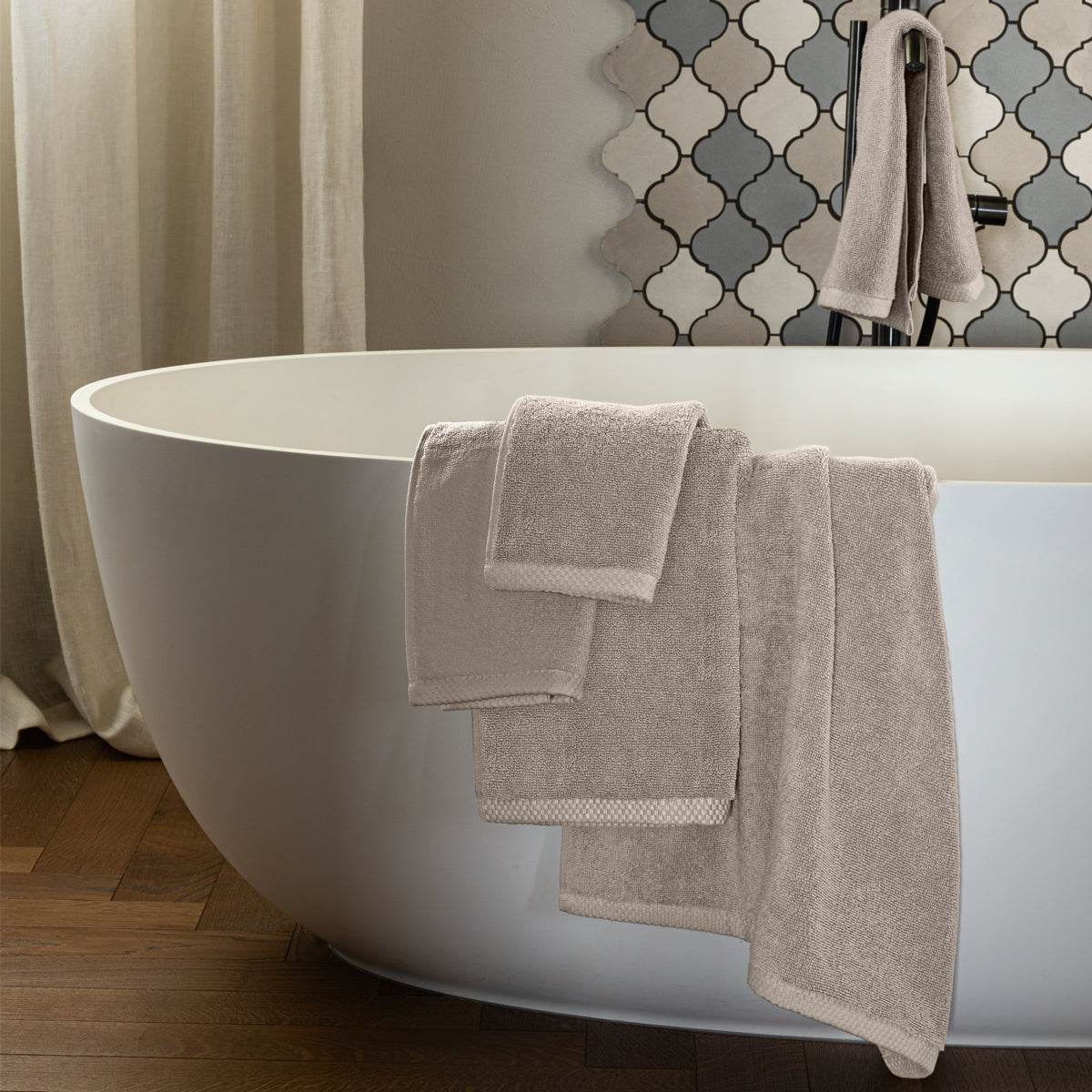 Asciugamani Coppia 1+1 Biancheria Square 1+1 Fazzini - evabiancheria