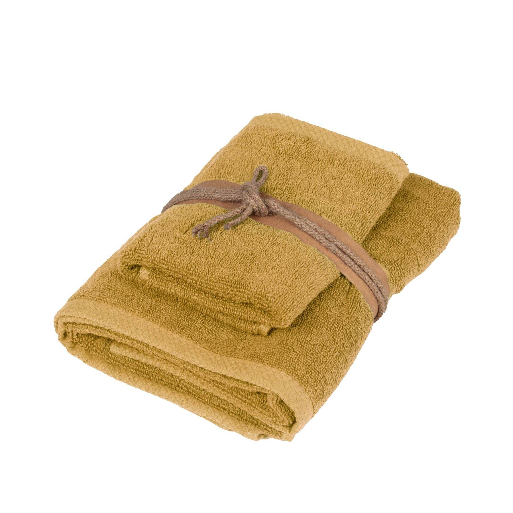 Asciugamani Coppia 1+1 Biancheria Square 1+1 Fazzini - evabiancheria