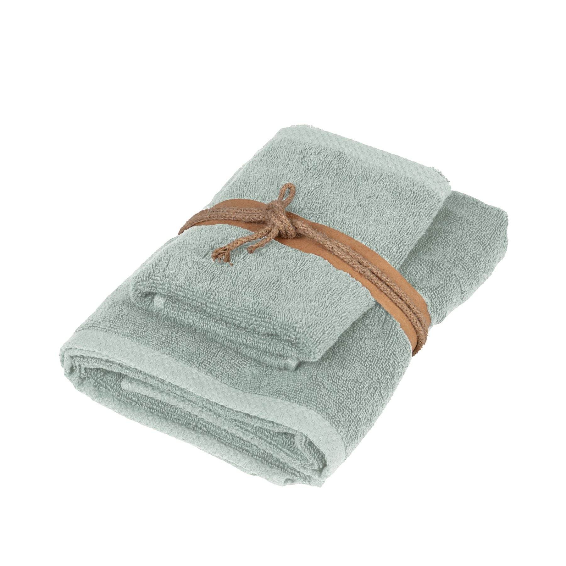 Asciugamani Coppia 1+1 Biancheria Square 1+1 Fazzini - evabiancheria