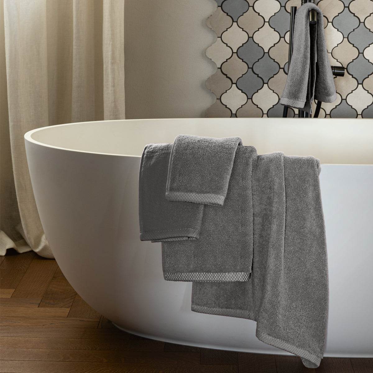 Asciugamani Coppia 1+1 Biancheria Square 1+1 Fazzini - evabiancheria