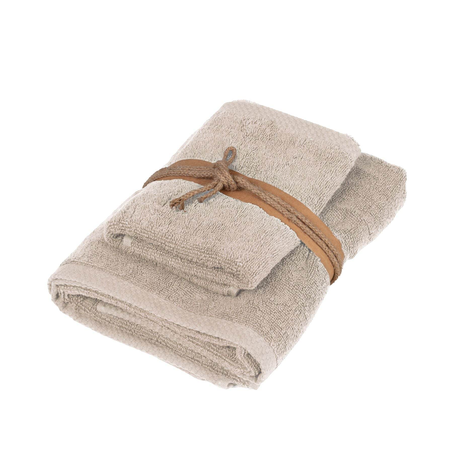 Asciugamani Coppia 1+1 Biancheria Square 1+1 Fazzini - evabiancheria