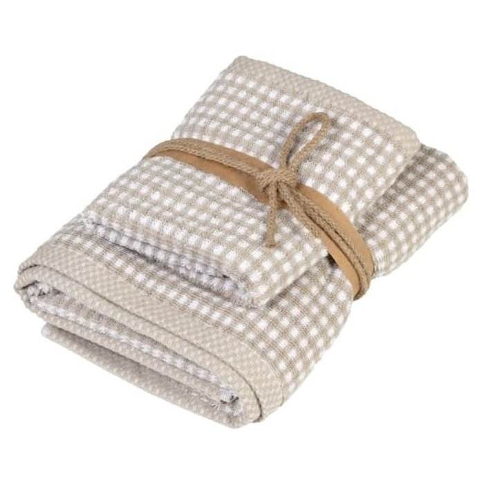 Asciugamani Coppia 1+1 Biancheria Square 1+1 Fazzini - evabiancheria