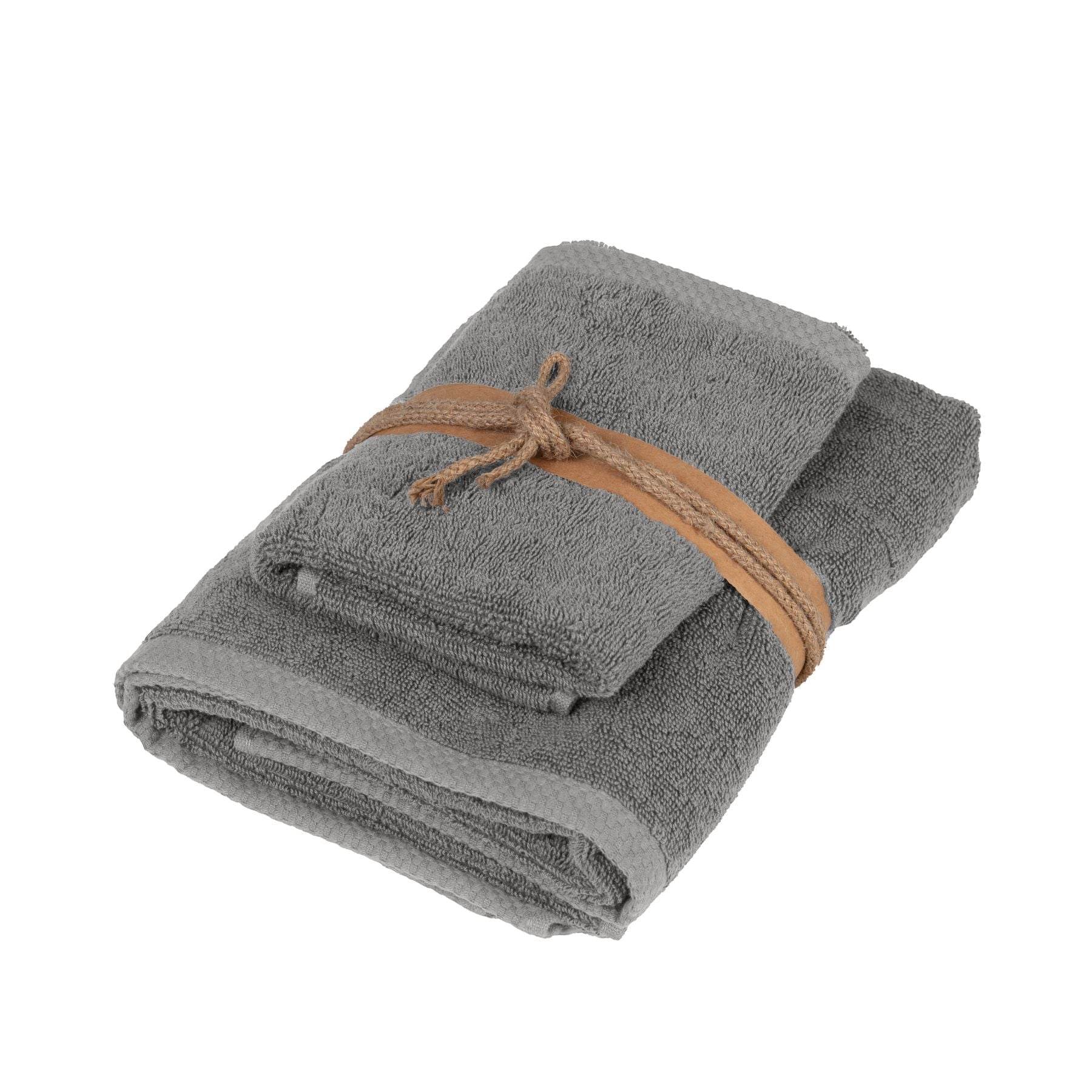 Asciugamani Coppia 1+1 Biancheria Square 1+1 Fazzini - evabiancheria