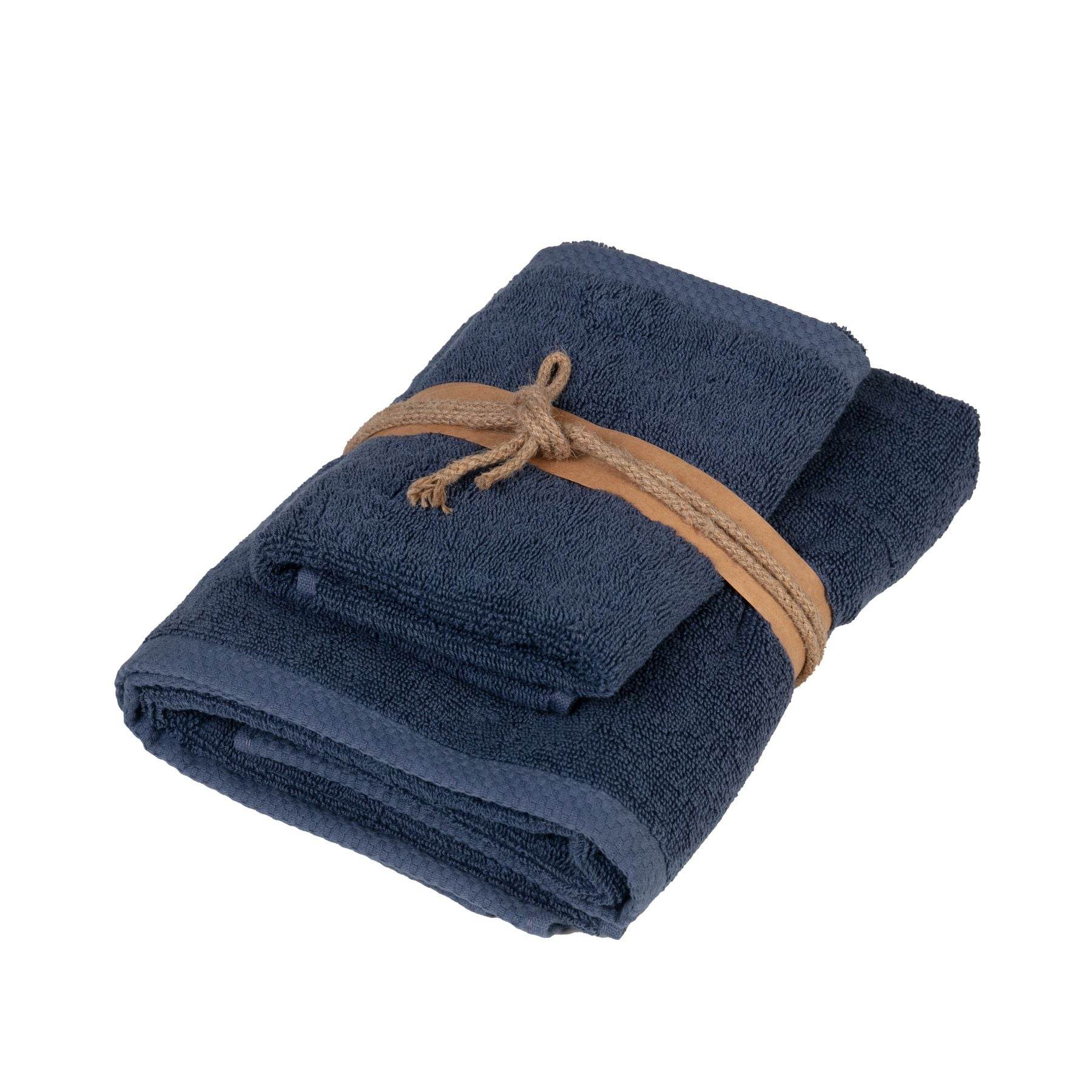 Asciugamani Coppia 1+1 Biancheria Square 1+1 Fazzini - evabiancheria