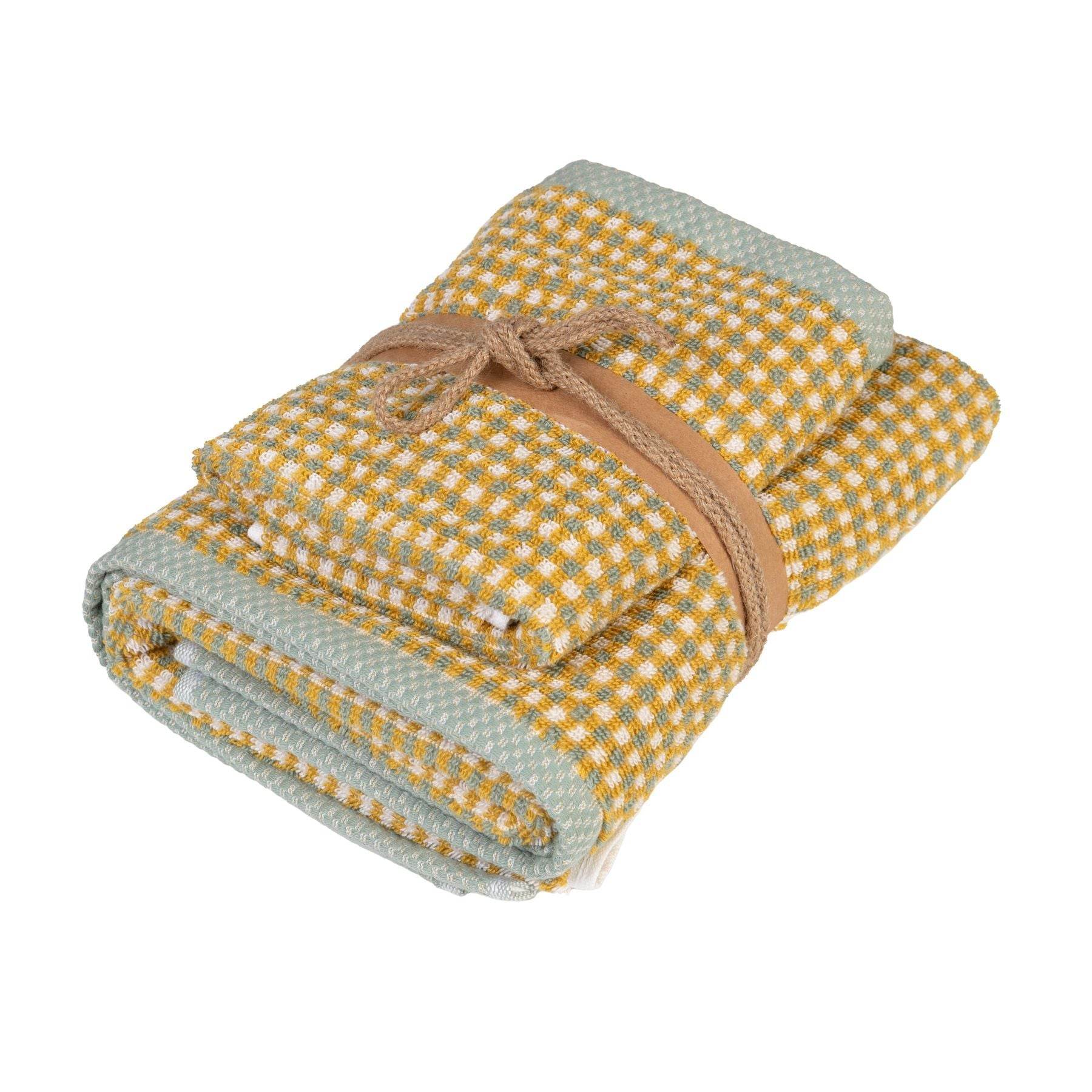 Asciugamani Coppia 1+1 Biancheria Square 1+1 Fazzini - evabiancheria