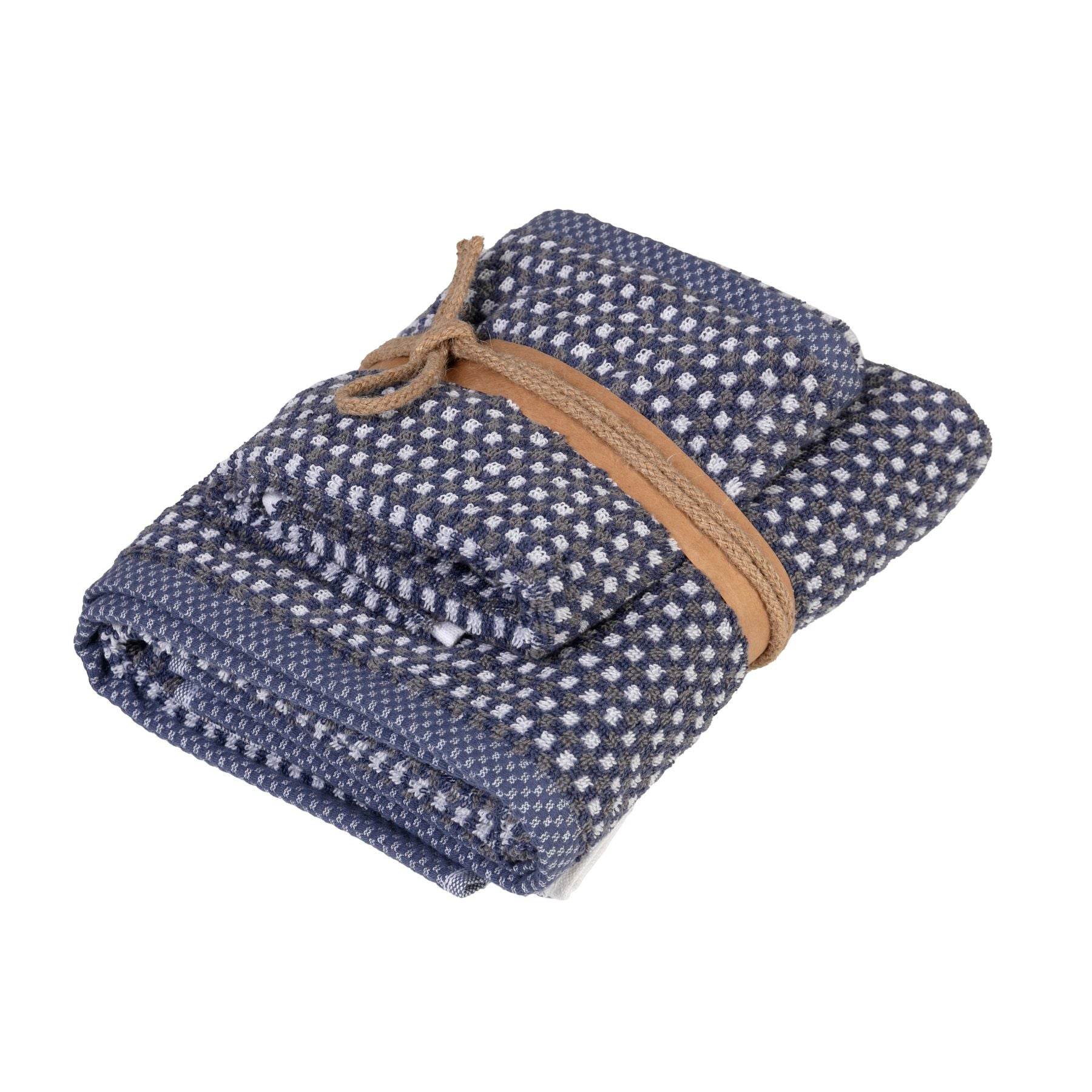 Asciugamani Coppia 1+1 Biancheria Square 1+1 Fazzini - evabiancheria