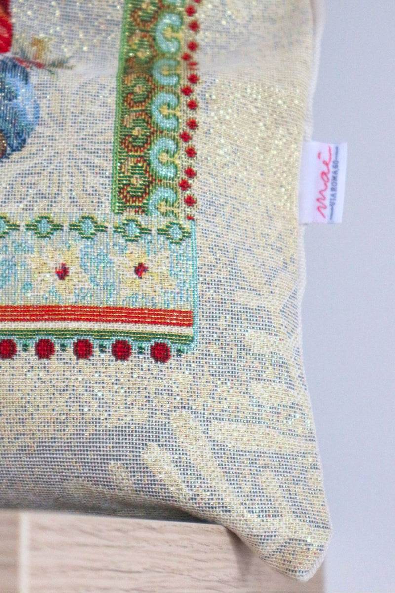 Cuscino 45x45 natalizio Biancheria Gnomi Federa Nat Mae - evabiancheria