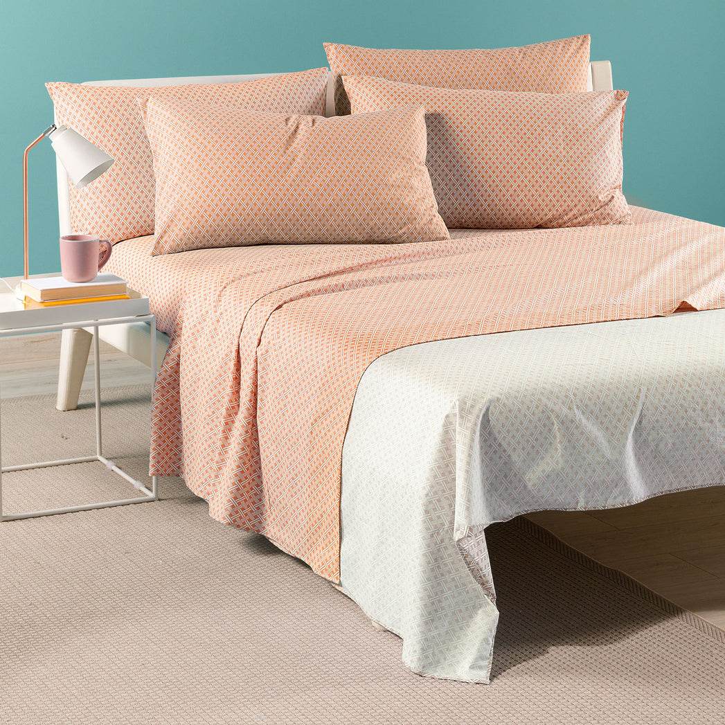 Lenzuola Stampato Biancheria Millerighe cpl Caleffi - evabiancheria