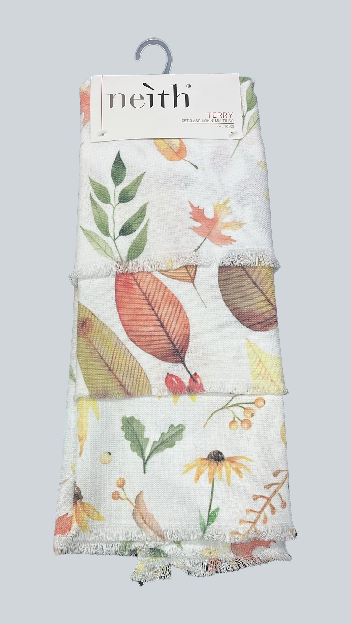 Strofinaccio Stampato Biancheria Terry Strof Set 3 Neith