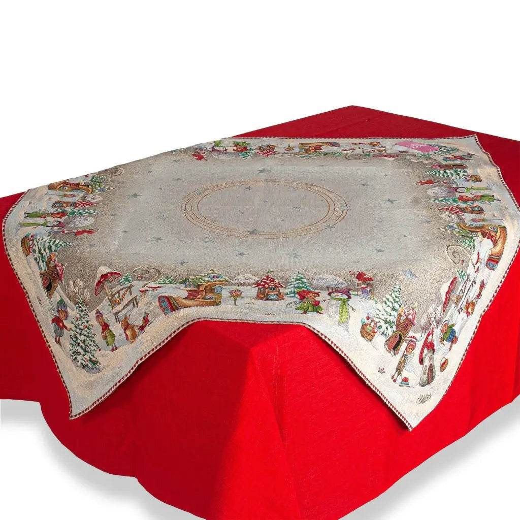 Centrotavola 100x100 Natalizio Biancheria Fatato Centrotavola Nat Mae - evabiancheria