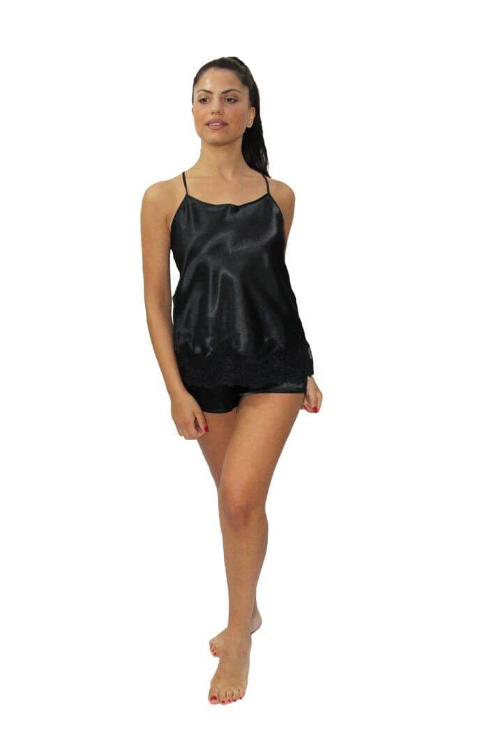 Baby Doll Top + Culotte Donna D1314 Amadine - evabiancheria