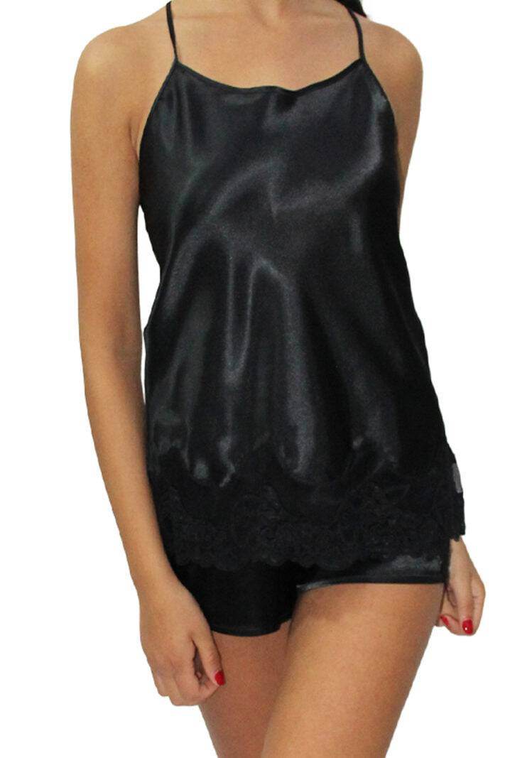 Baby Doll Top + Culotte Donna D1314 Amadine - evabiancheria