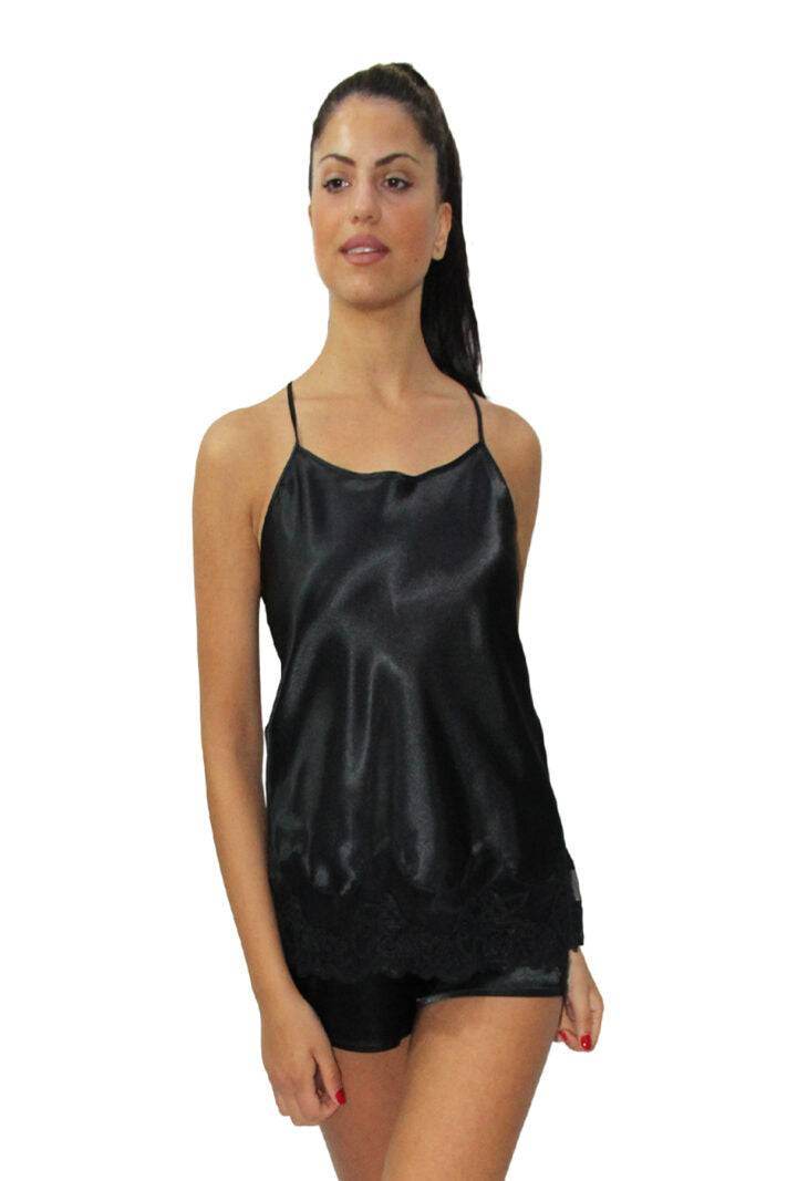 Baby Doll Top + Culotte Donna D1314 Amadine - evabiancheria