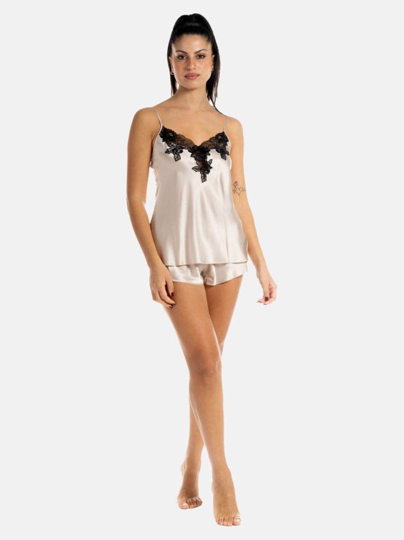 Baby Doll Top + Culotte Donna VLST60586 VLST08006 Luna di Seta - evabiancheria