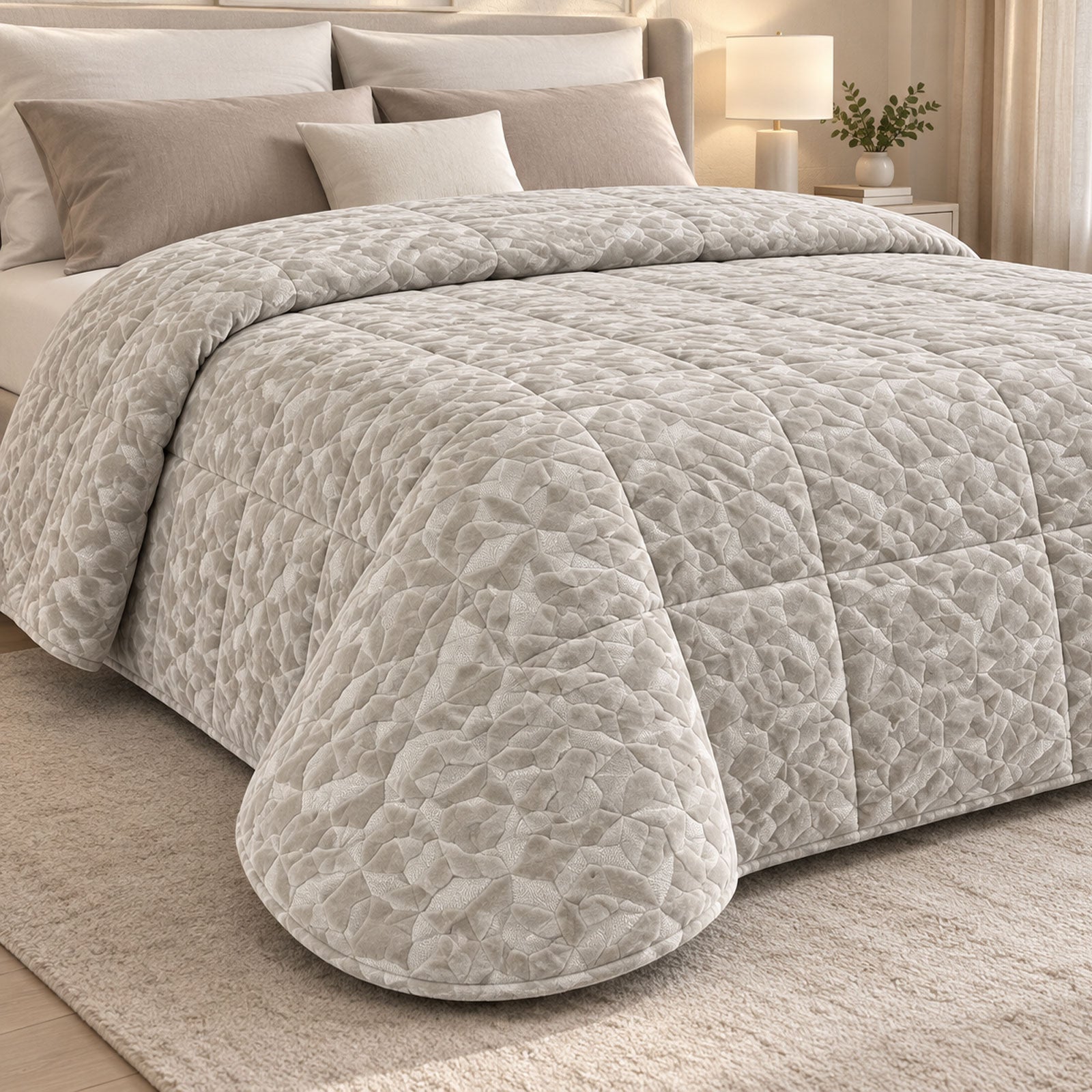 Trapunta jacquard Biancheria Katia Geometrico Trap Eva Home