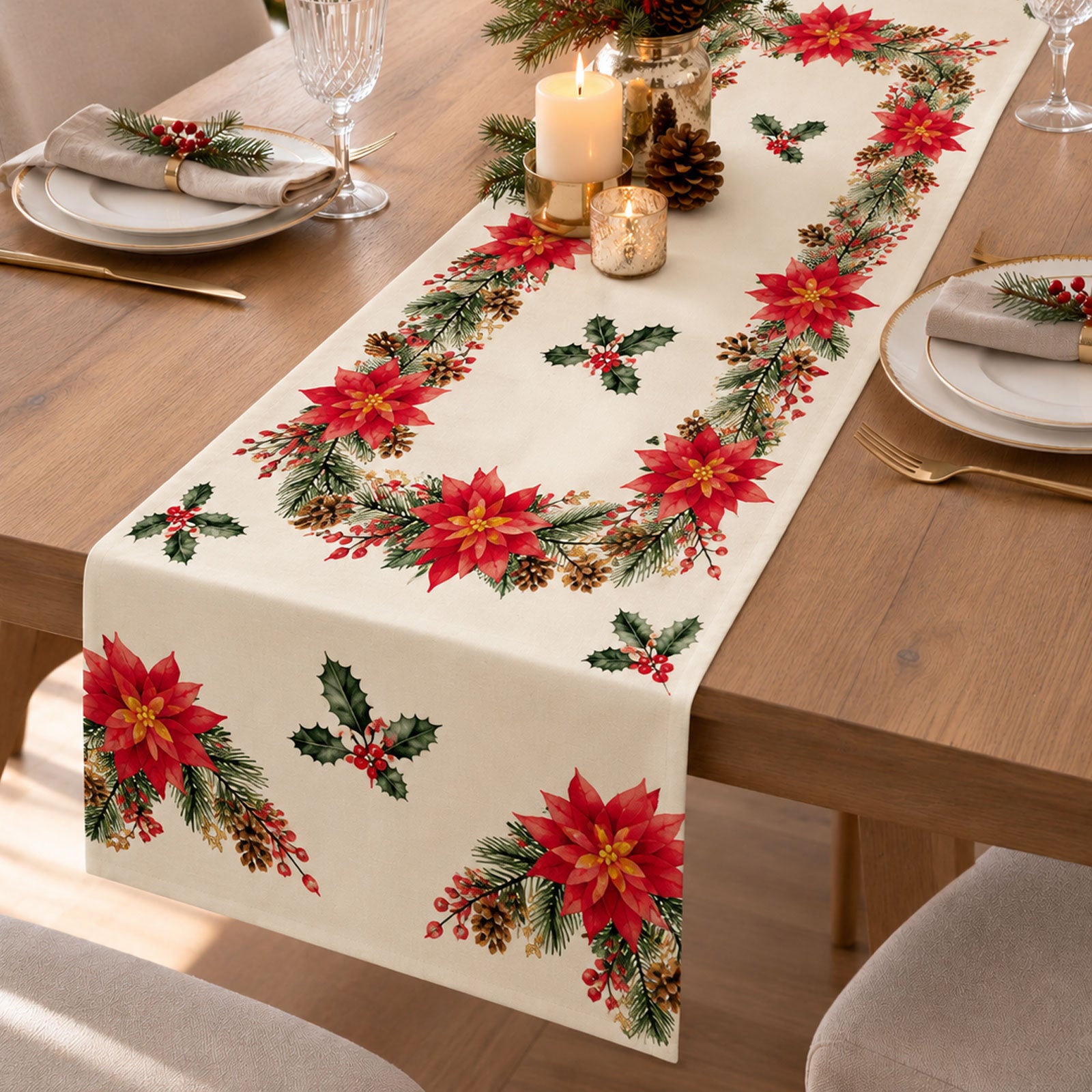 Runner stampato natalizio Biancheria Christmas Runner Dis4 Neith
