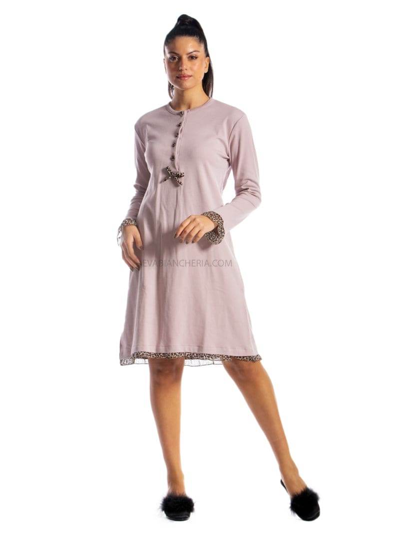 Camicia Lunga Donna 3190 Rosa e Menta - evabiancheria