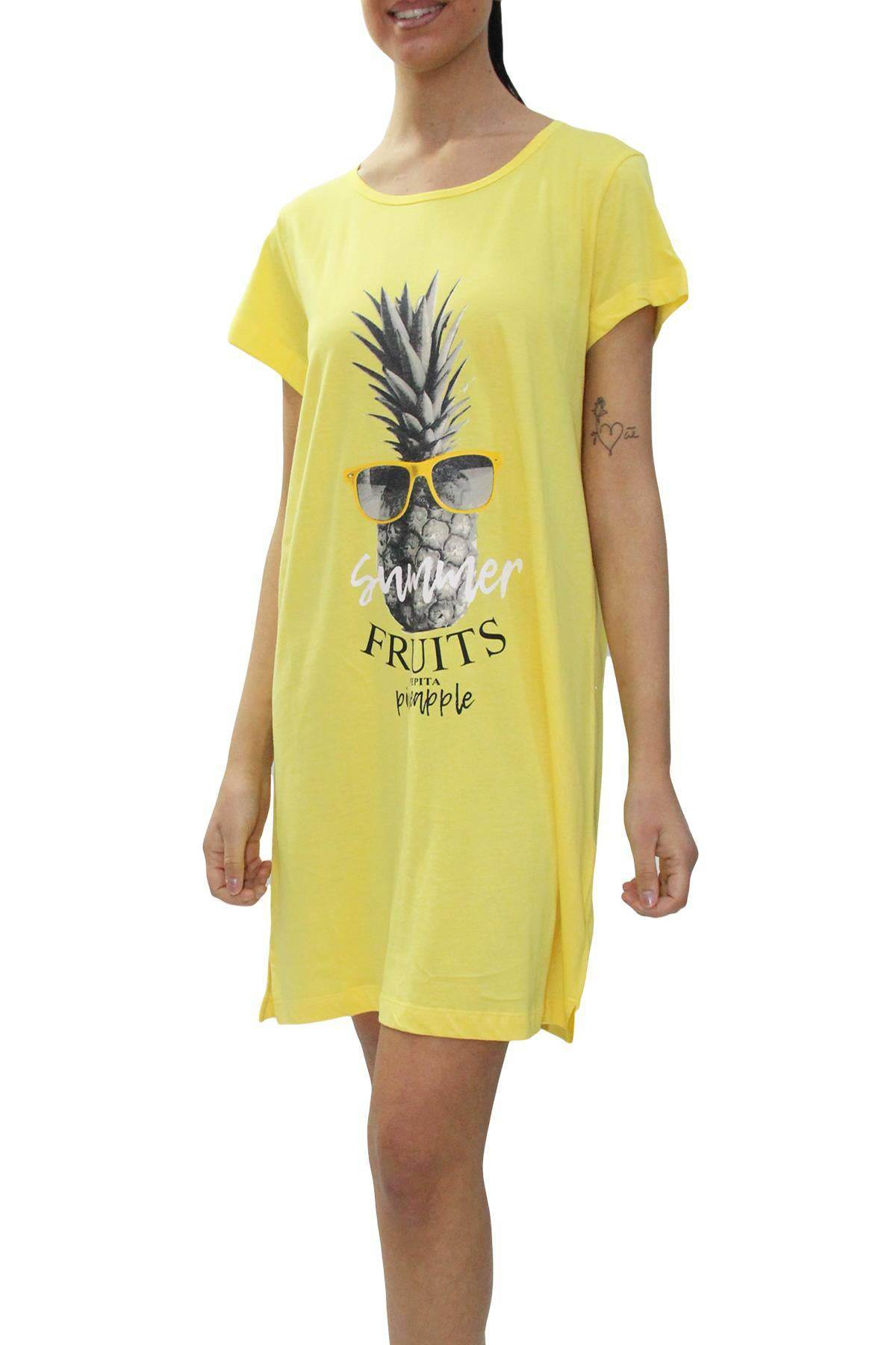 Camicia Manica corta Donna ANANAS 4502 Pepita - evabiancheria