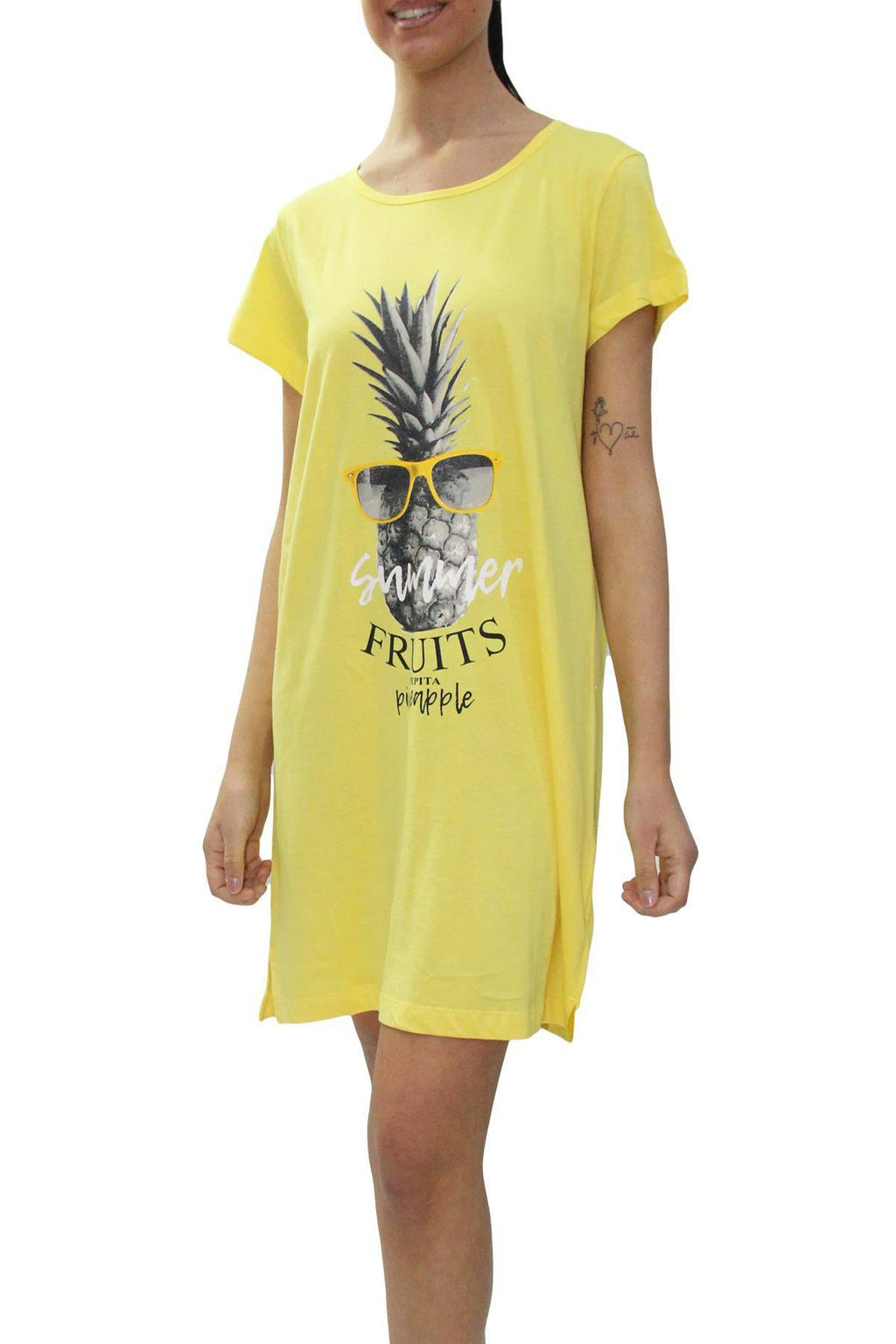 Camicia Manica corta Donna ANANAS 4502 Pepita evabiancheria