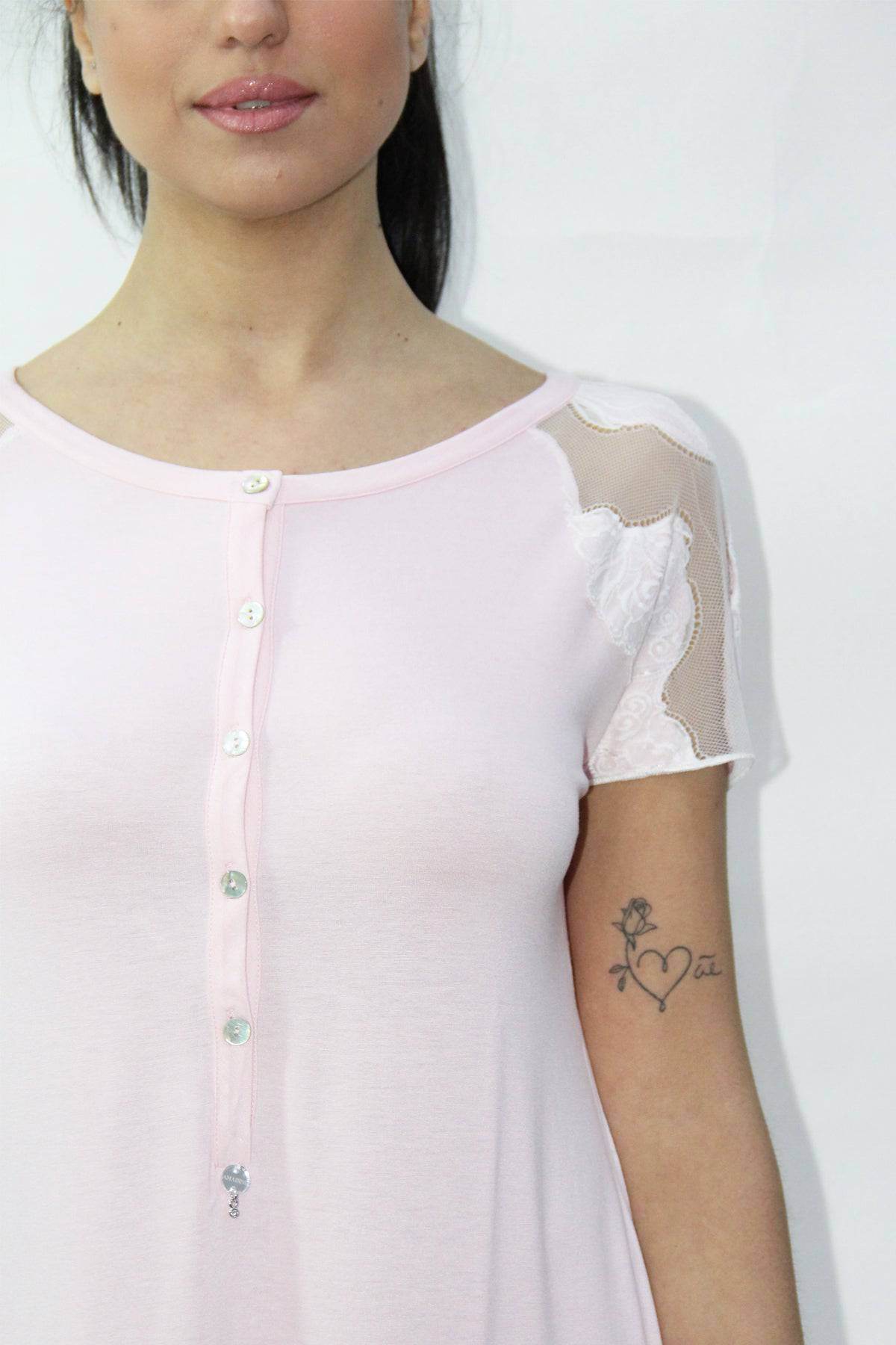 Camicia Manica corta Donna D1289 Amadine - evabiancheria
