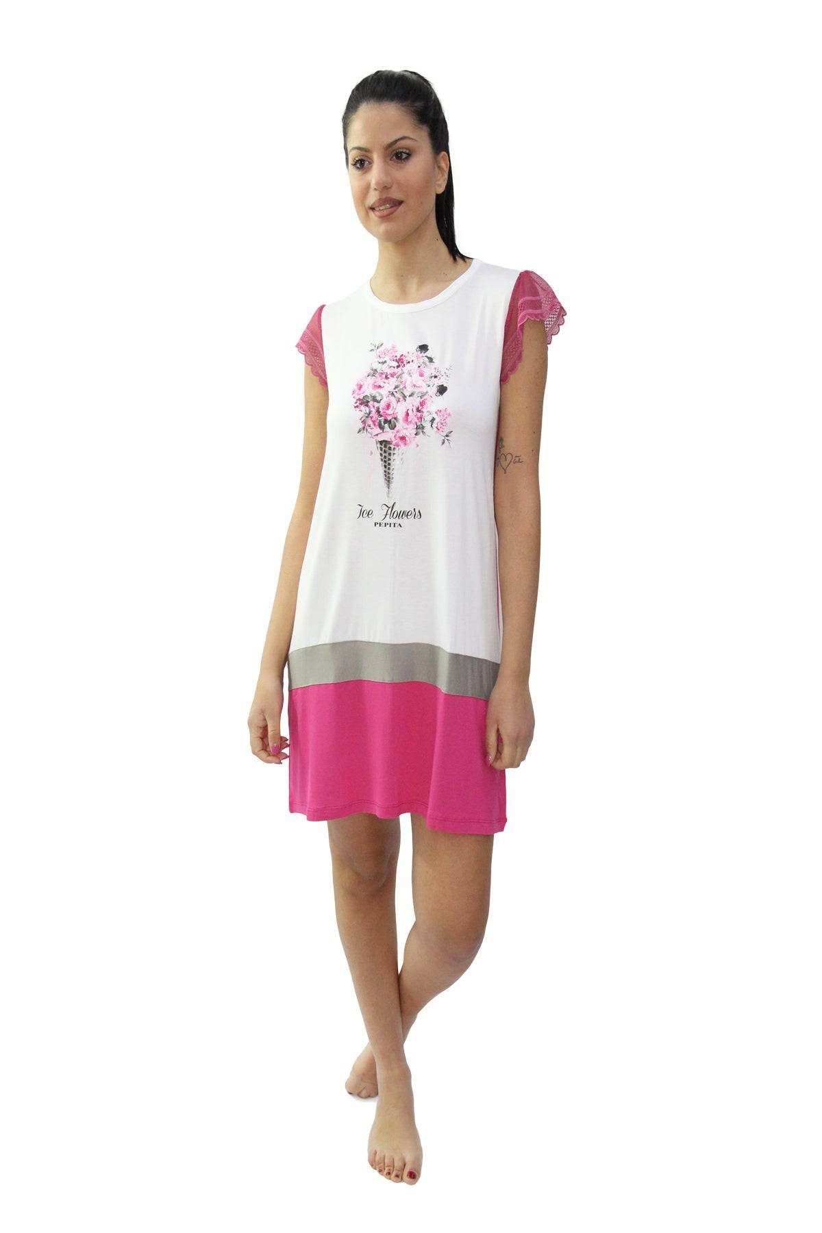 Camicia corta Donna AZALEA 5582 Pepita - evabiancheria