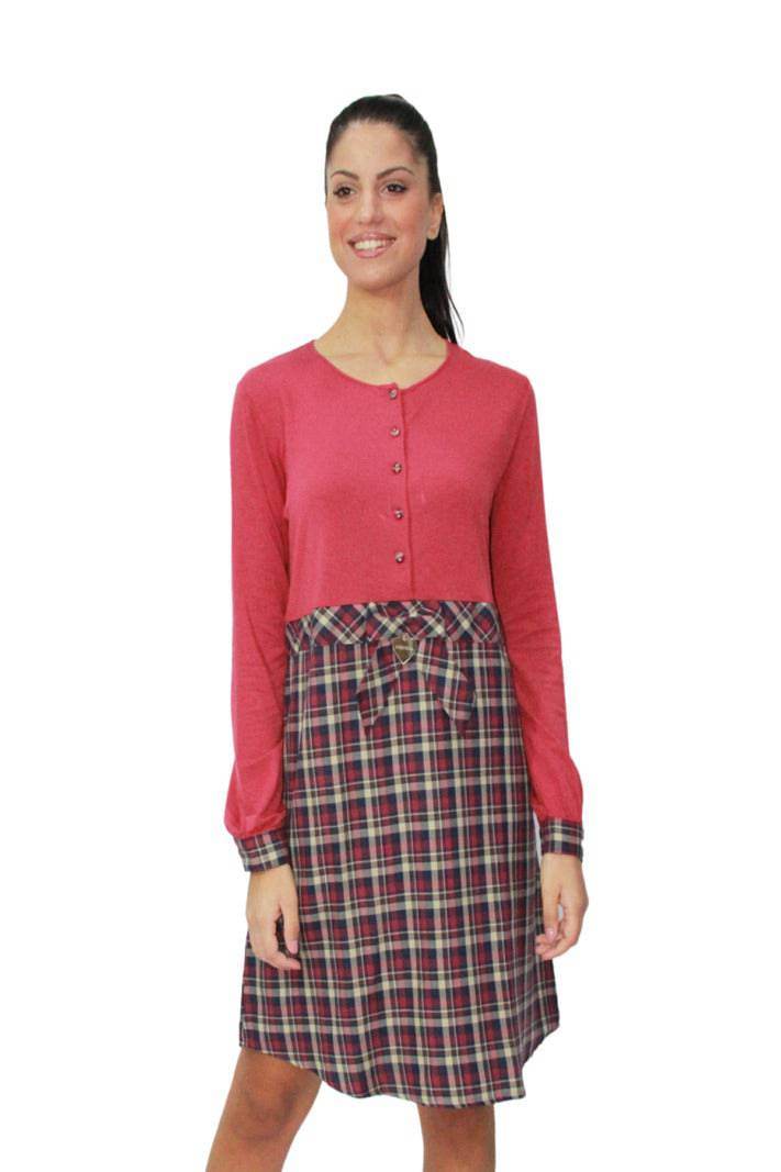 Camicia corta Donna SIBILLA 6522 Pepita - evabiancheria