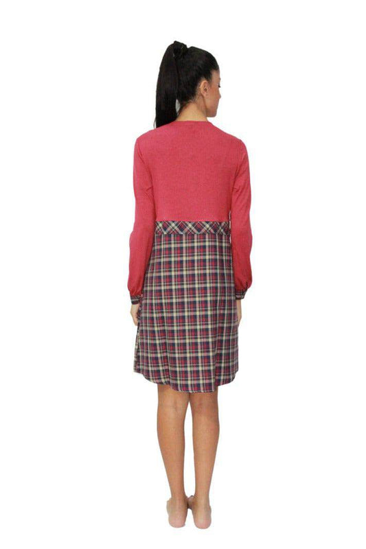 Camicia corta Donna SIBILLA 6522 Pepita - evabiancheria