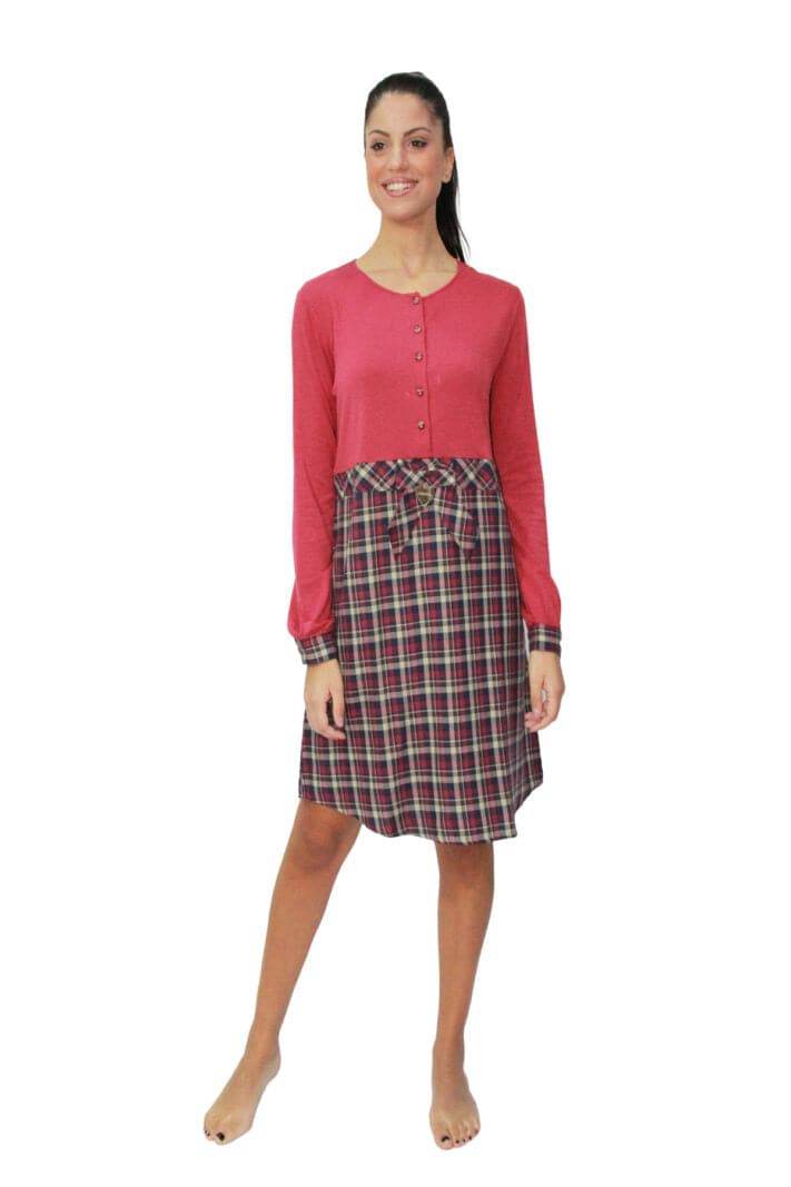 Camicia corta Donna SIBILLA 6522 Pepita - evabiancheria