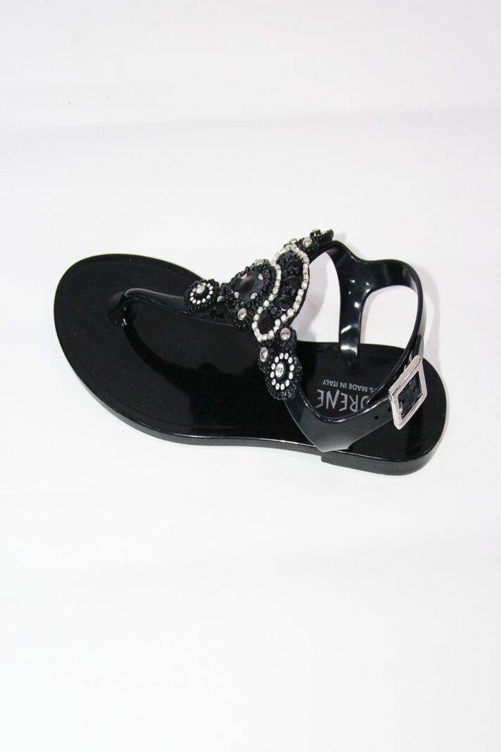 Ciabatta infradito Donna PORTOFINO CIA Nero/pietre Amarene - evabiancheria