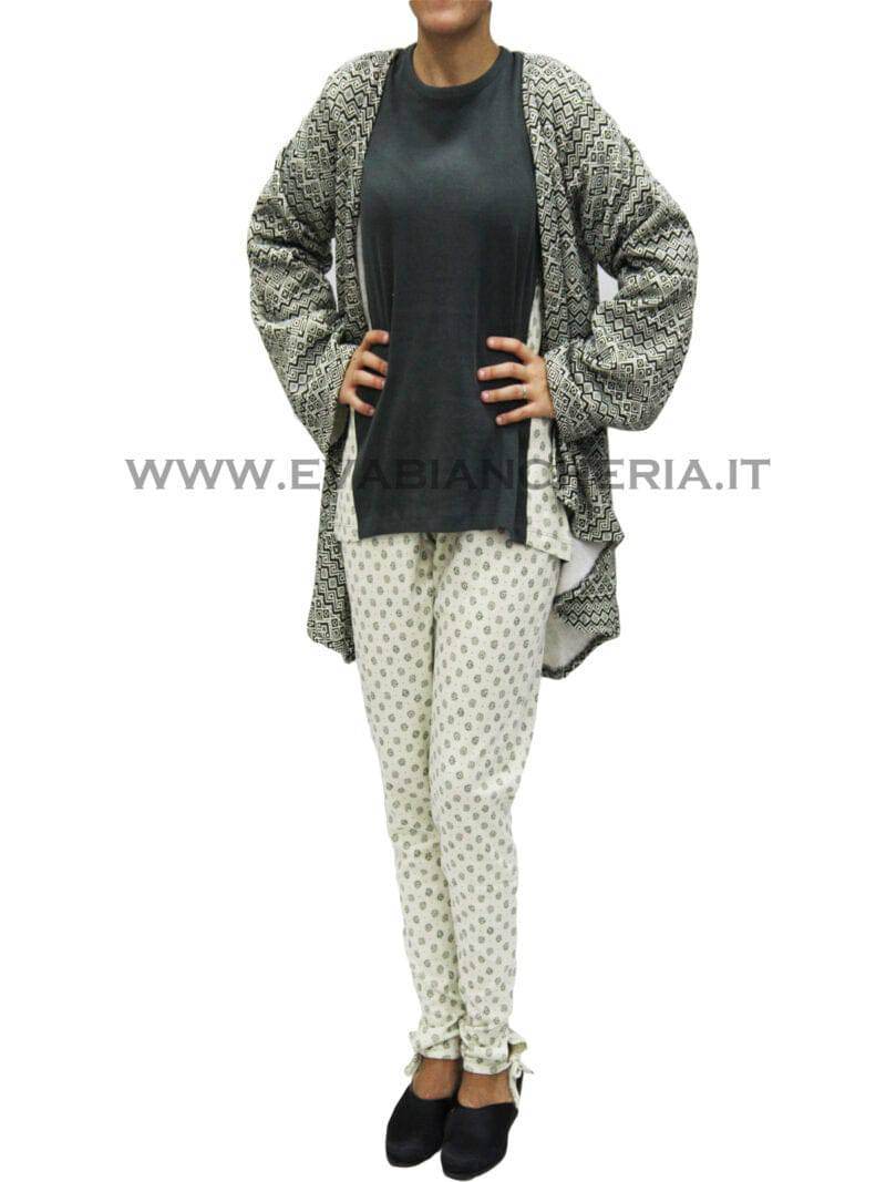 Completo pigiama Pigiama + Vestaglia Donna N02093 Promise - evabiancheria