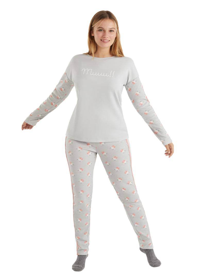 Completo pigiama Pigiama + Vestaglia Donna N12663 Promise - evabiancheria