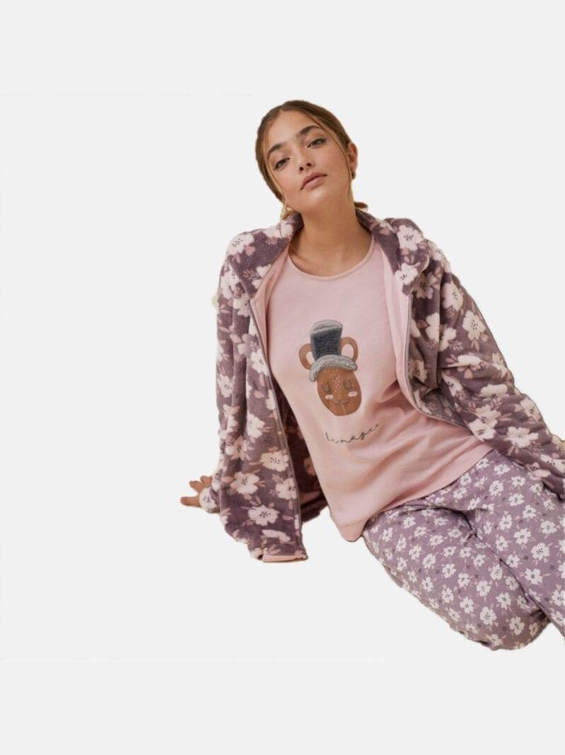 Completo pigiama Pigiama + Vestaglia Donna N14523 Promise - evabiancheria