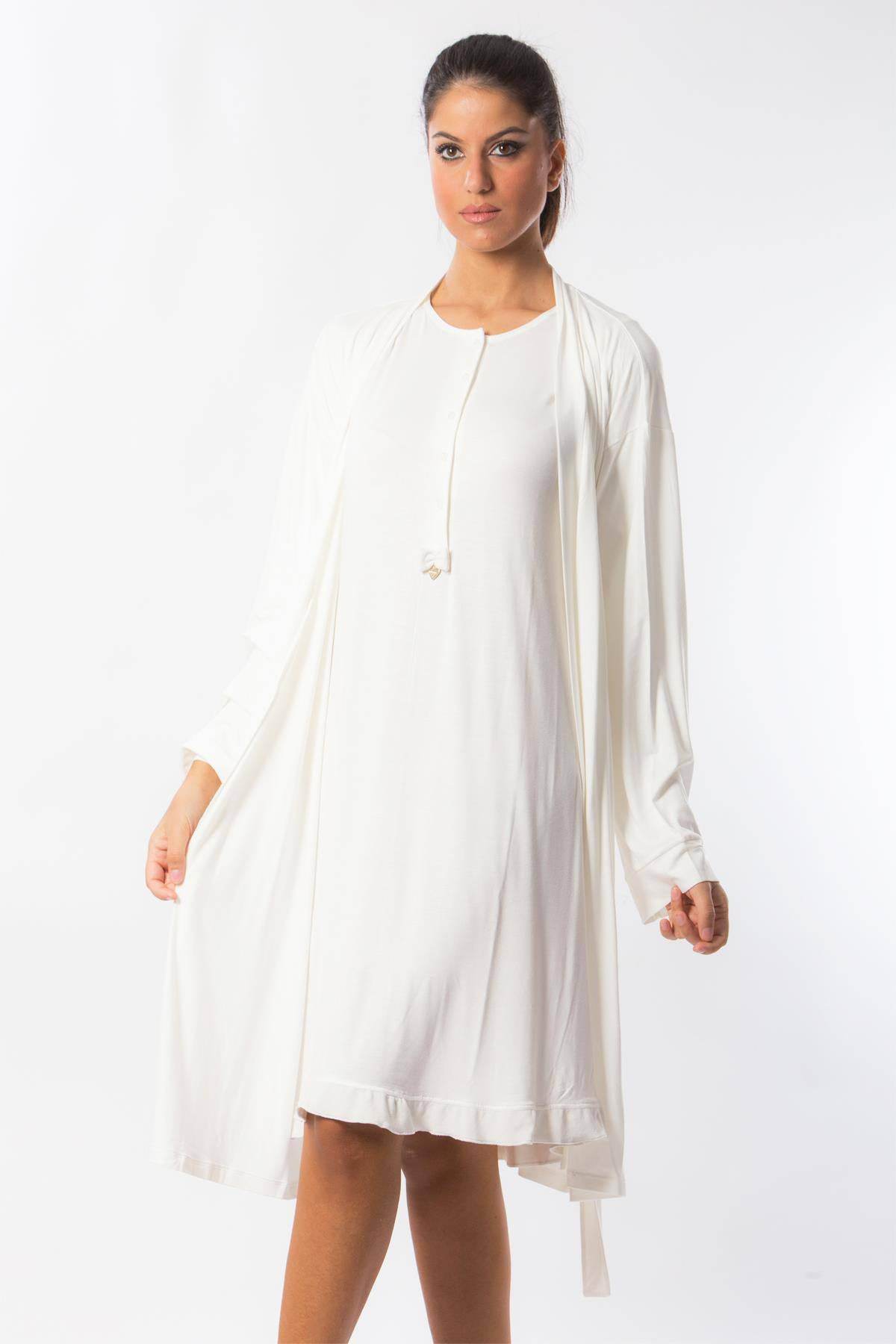 Completo vestaglia Camicia + Vestaglia Donna NEW YORK 4440 Pepita - evabiancheria