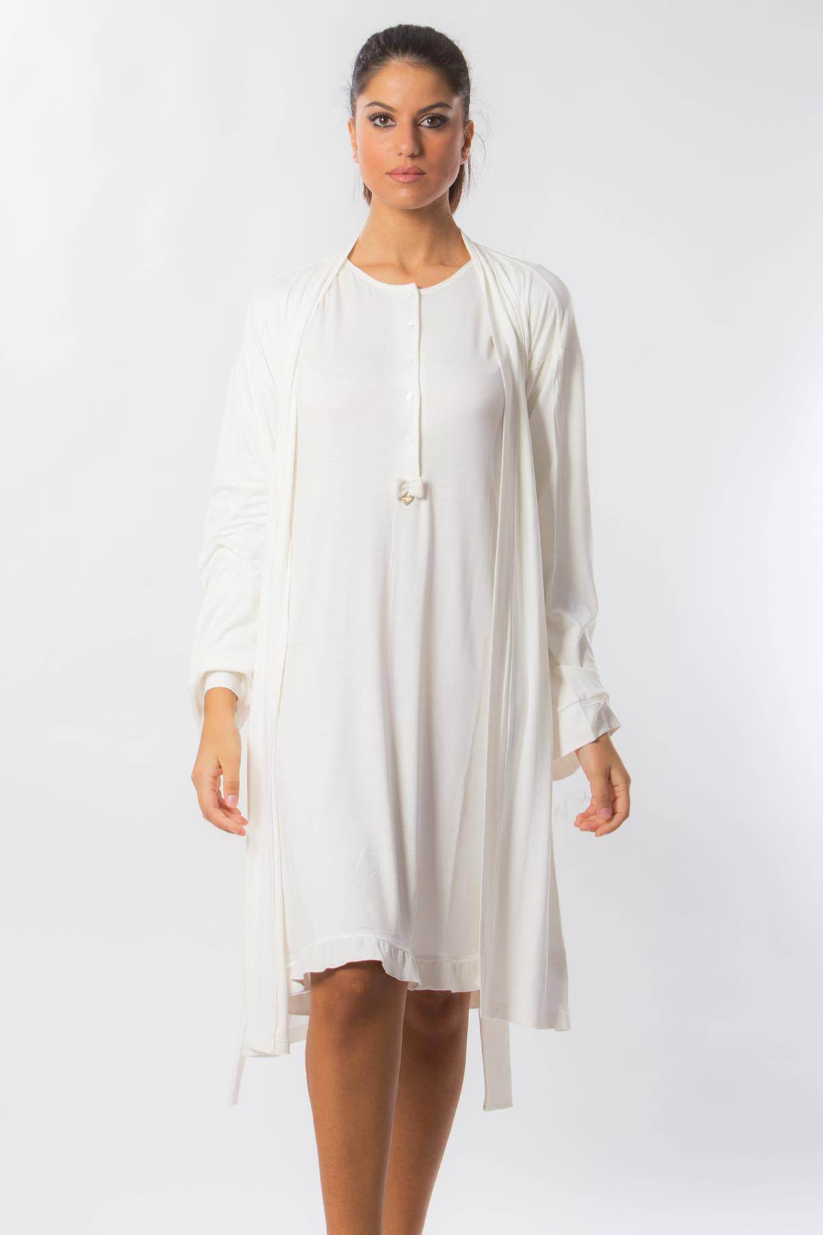 Completo vestaglia Camicia + Vestaglia Donna NEW YORK 4440 Pepita - evabiancheria