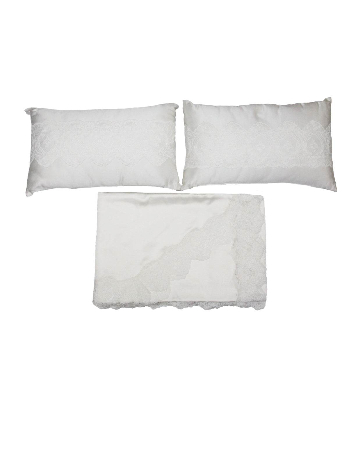 Copriletto + 2 cuscini Biancheria Rihann Copriletto Agostini - evabiancheria